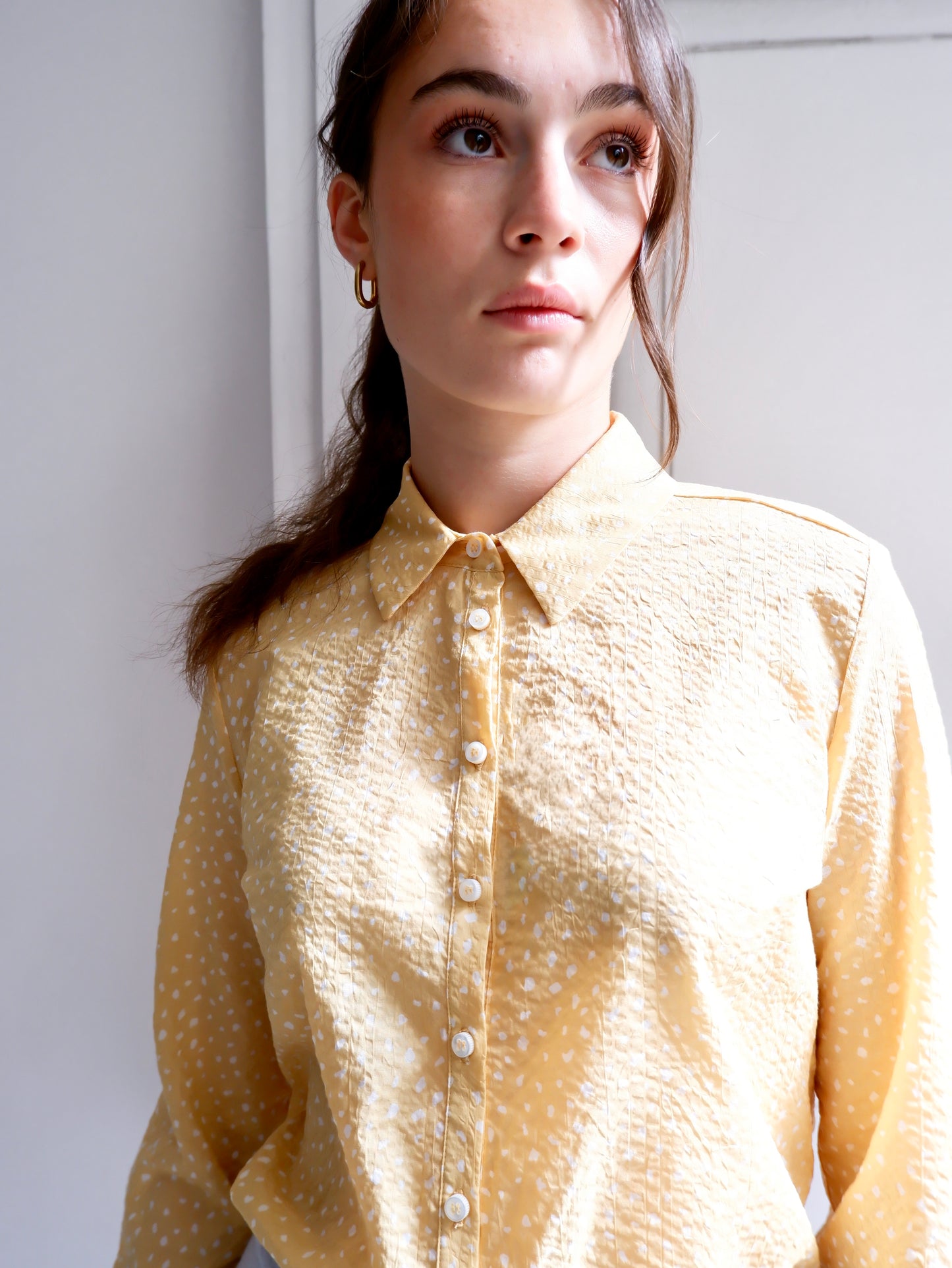 LÉA YELLOW PRINT SHIRT