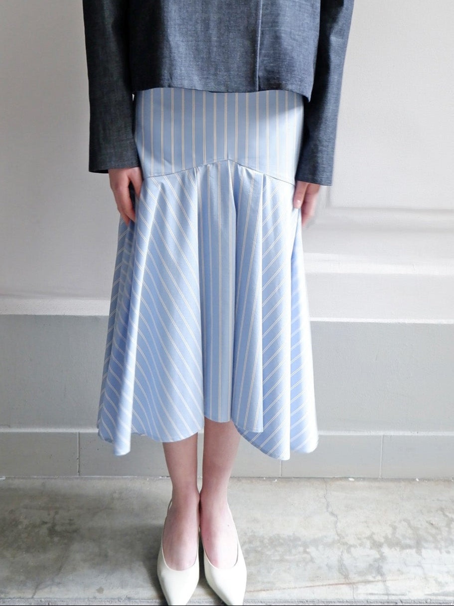 AUBE BLUE STRIPES SKIRT