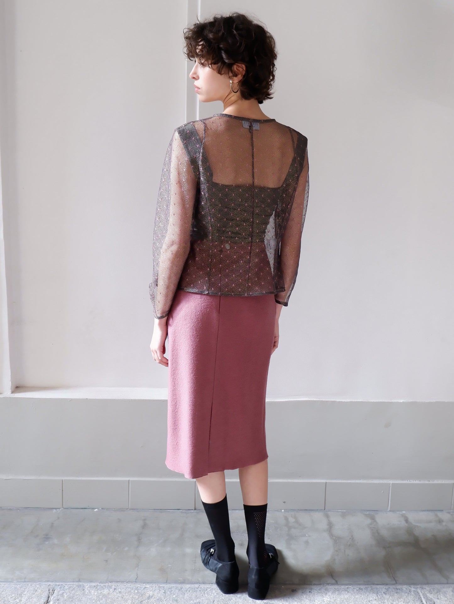 AGATHE GOLDEN PINK LACE JACKET