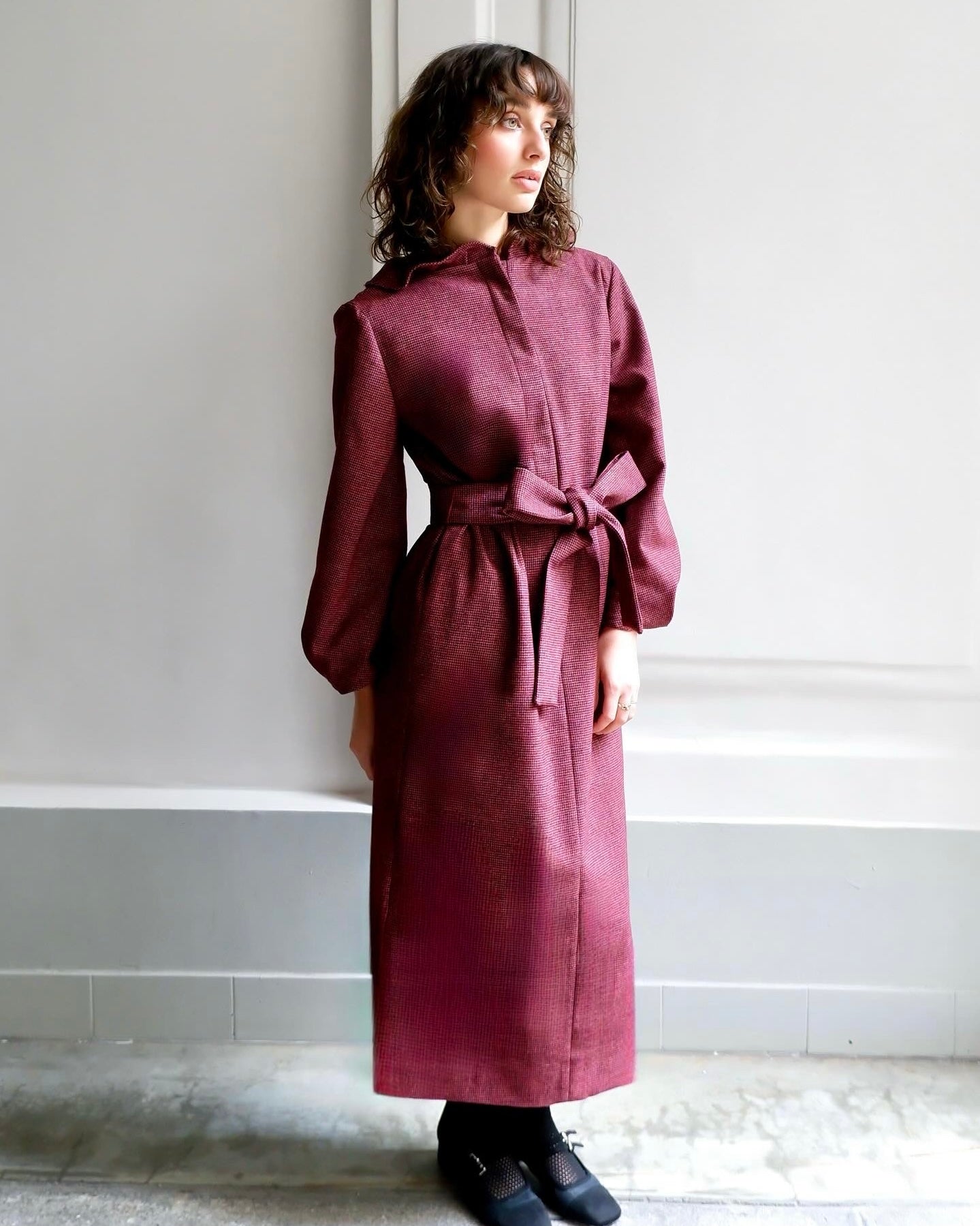 ODETTE RED CHECK DRESS