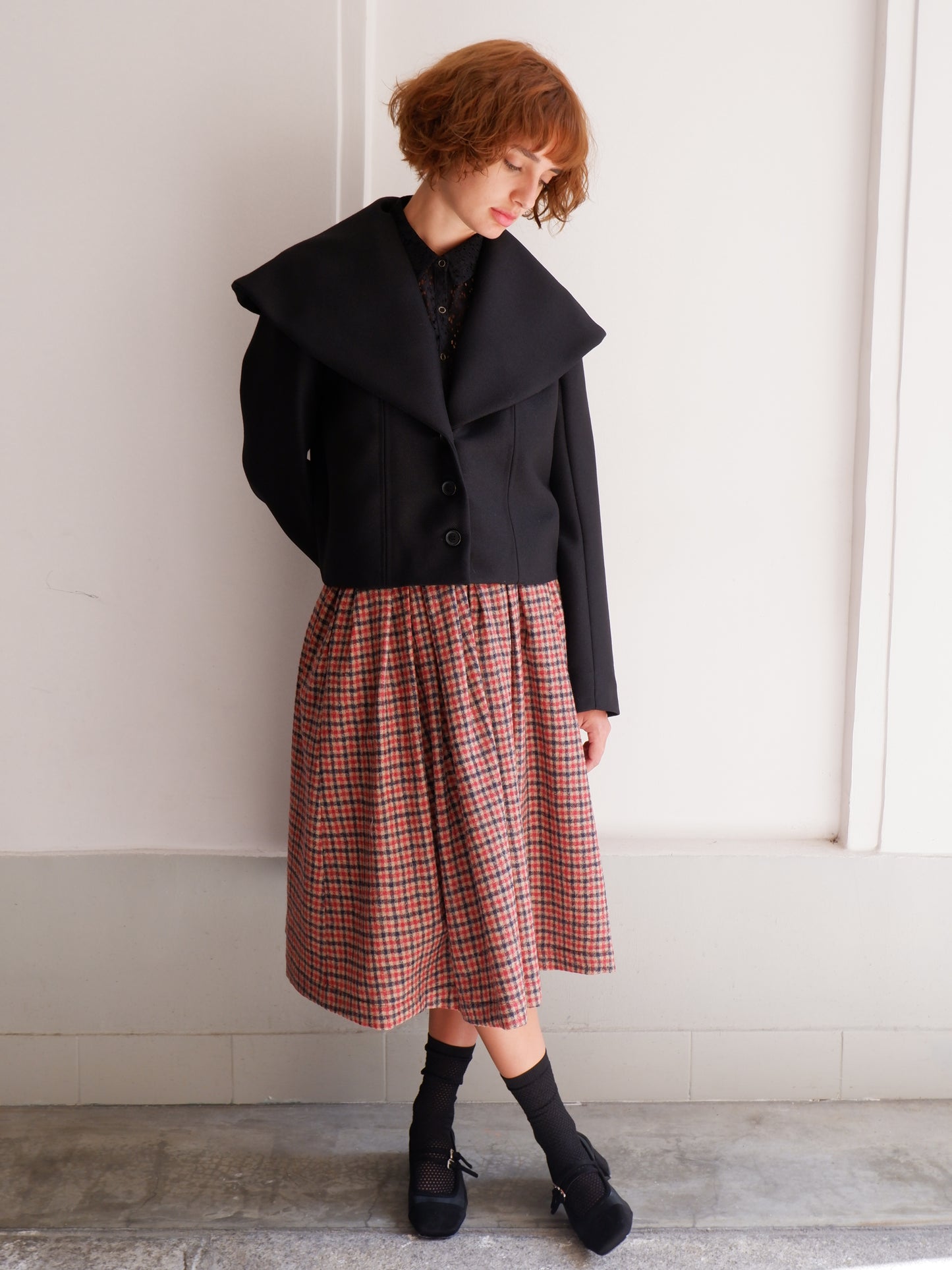 SOLENE BLACK WOOL JACKET