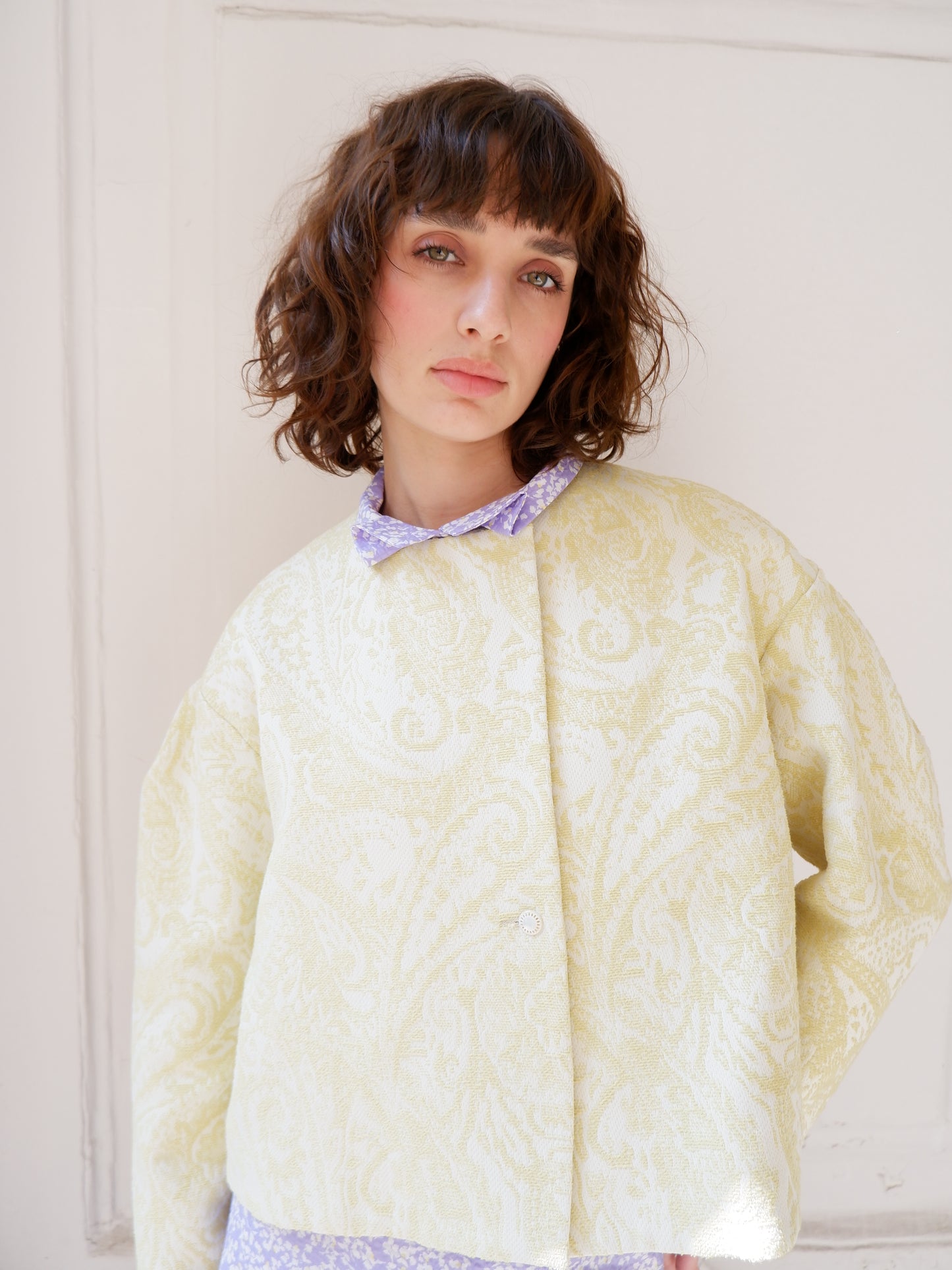 CAROLINE LEMON COTTON JACKET