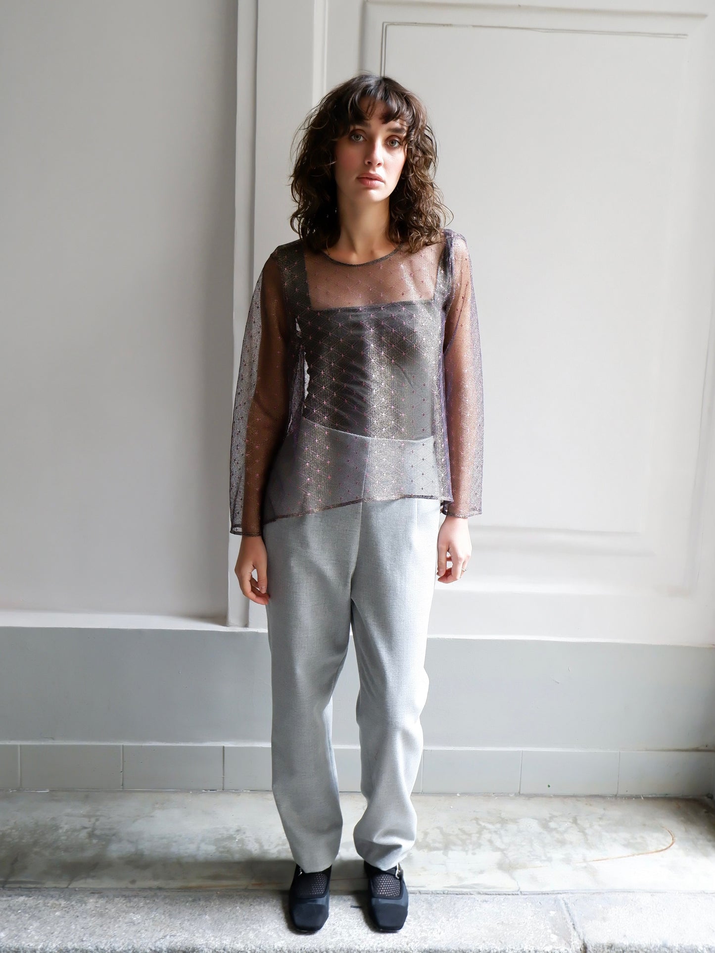 ANNE GOLDEN PINK LACE BLOUSE