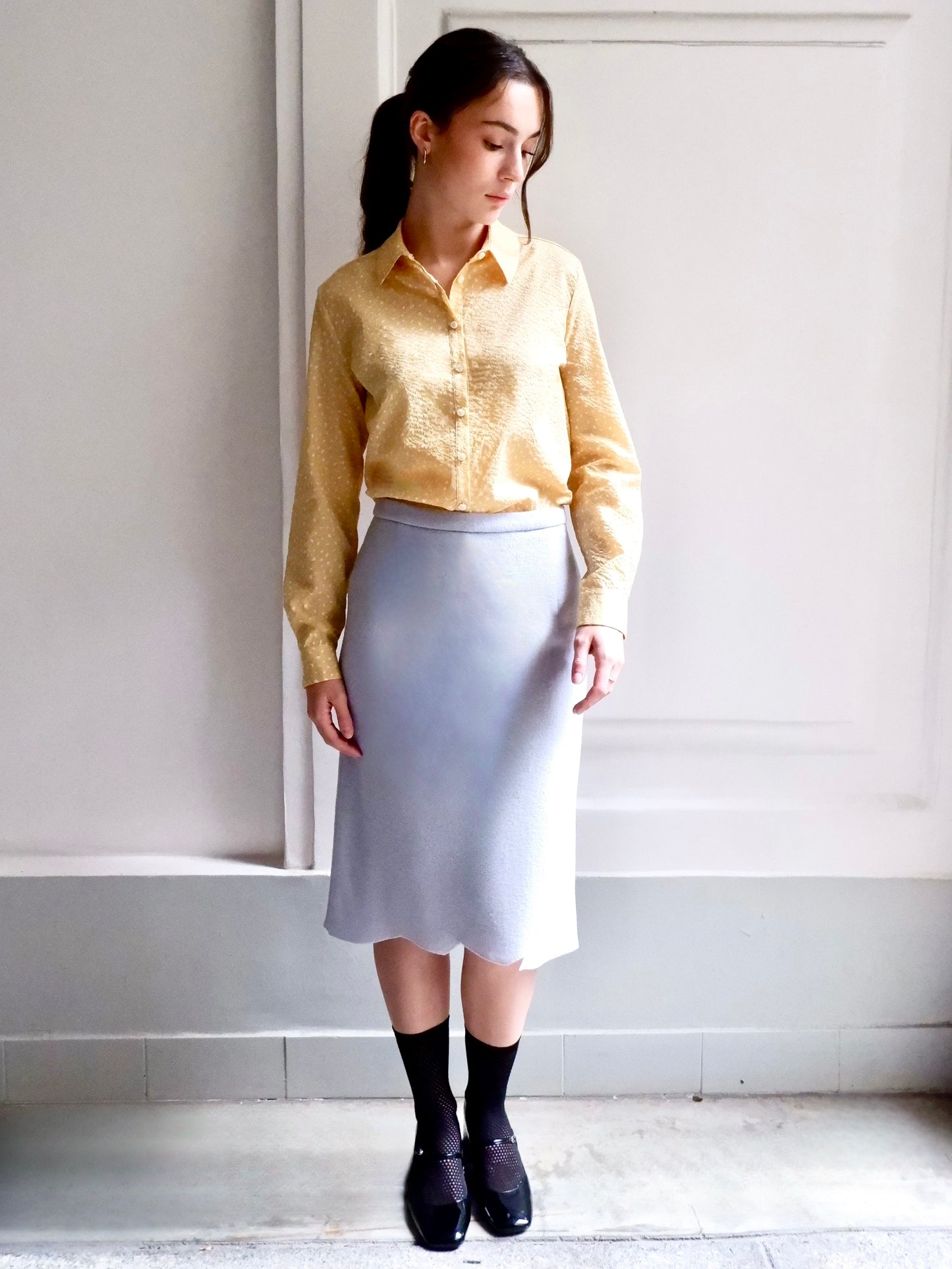 LÉA YELLOW PRINT SHIRT