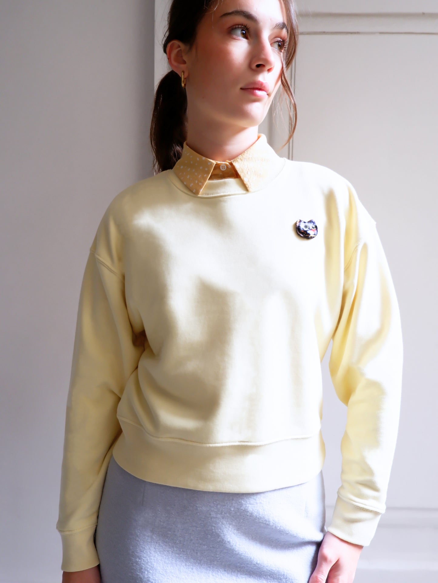 CAT YELLOW SWEAT-SHIRT