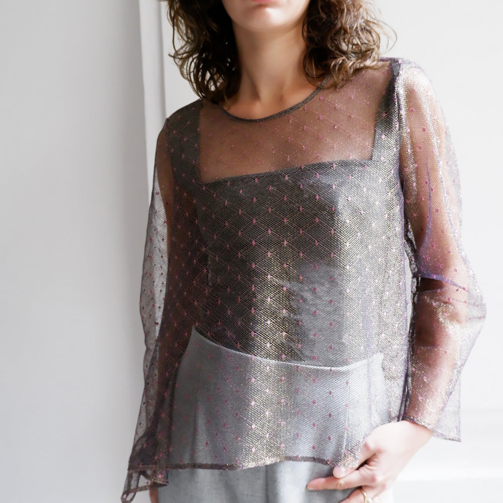 
                      
                        ANNE GOLDEN PINK LACE BLOUSE
                      
                    