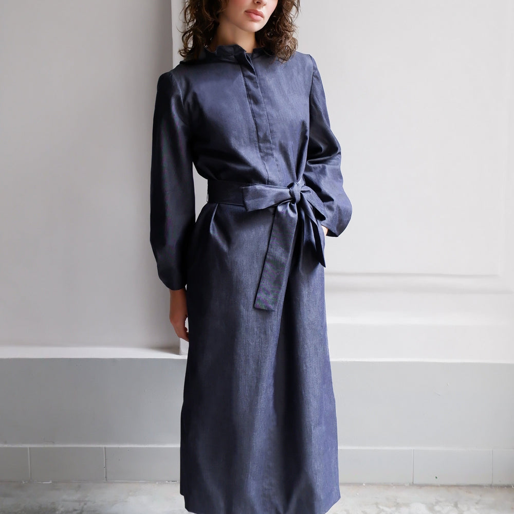 
                      
                        ODETTE LIGHT DENIM DRESS
                      
                    