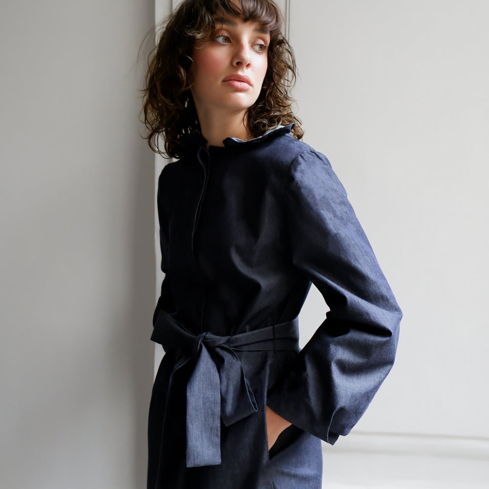 
                      
                        ODETTE LIGHT DENIM DRESS
                      
                    