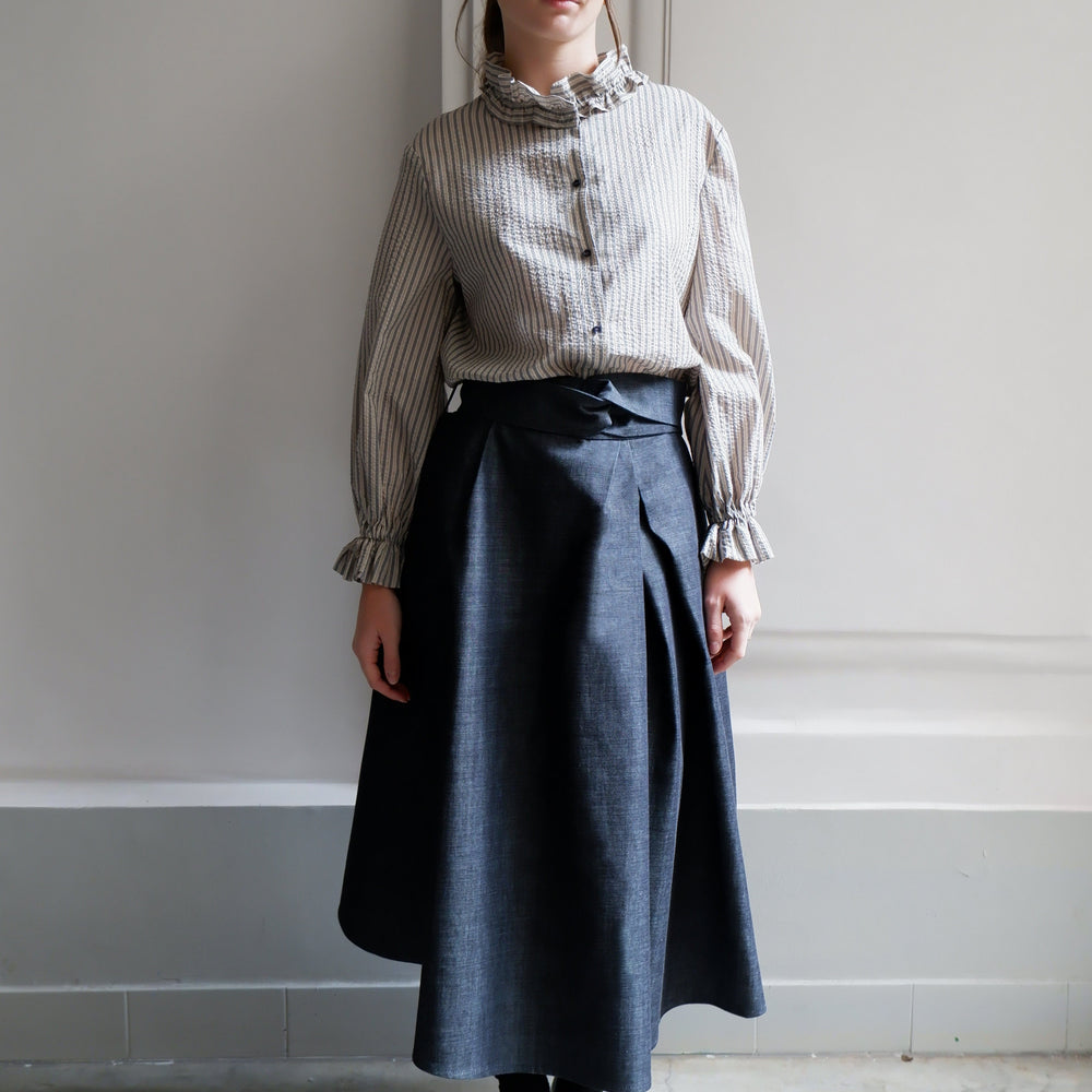
                      
                        ISABELLA NAVY AND CAMEL STRIPED BLOUSE
                      
                    