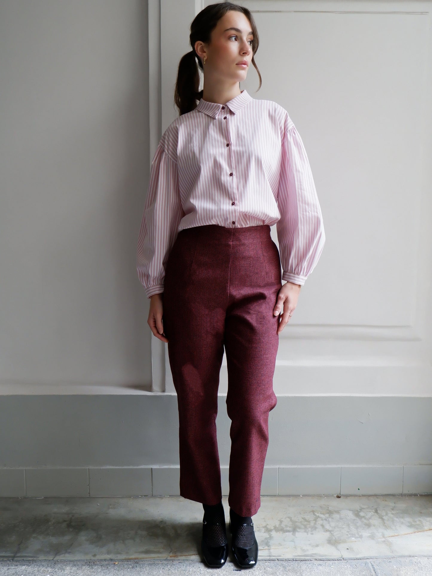 EDITH PINK STRIPES BLOUSE