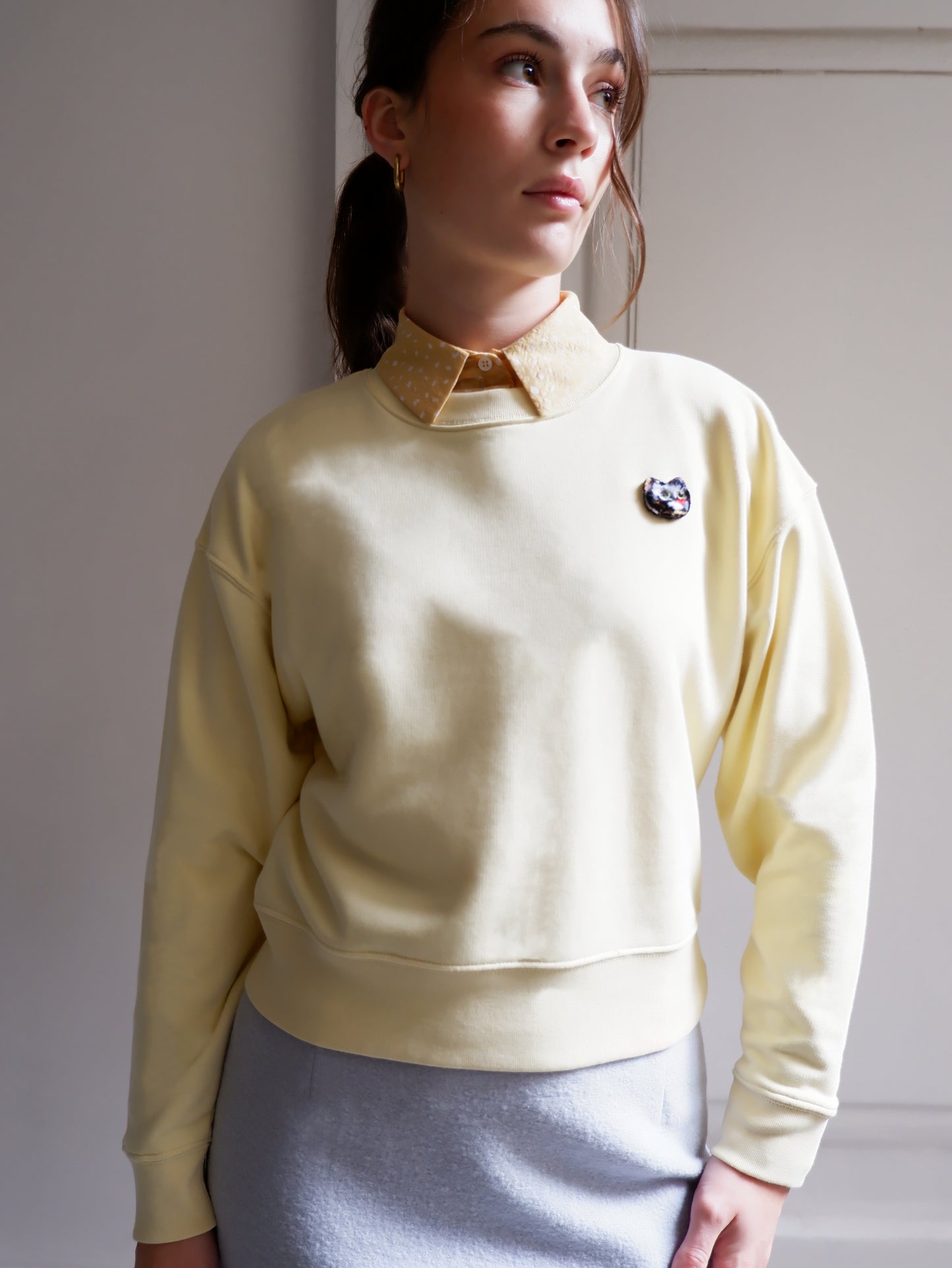 CAT YELLOW SWEAT-SHIRT