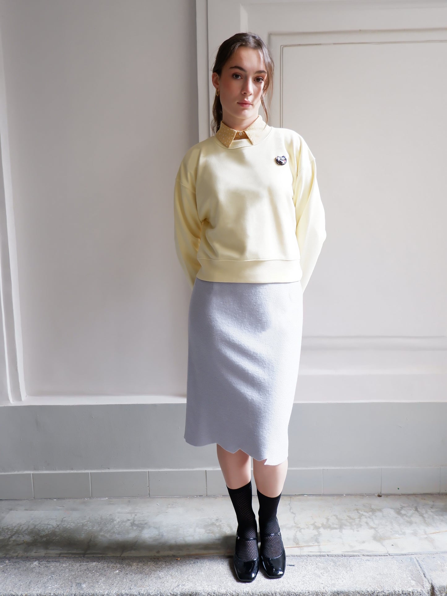 CAT YELLOW SWEAT-SHIRT