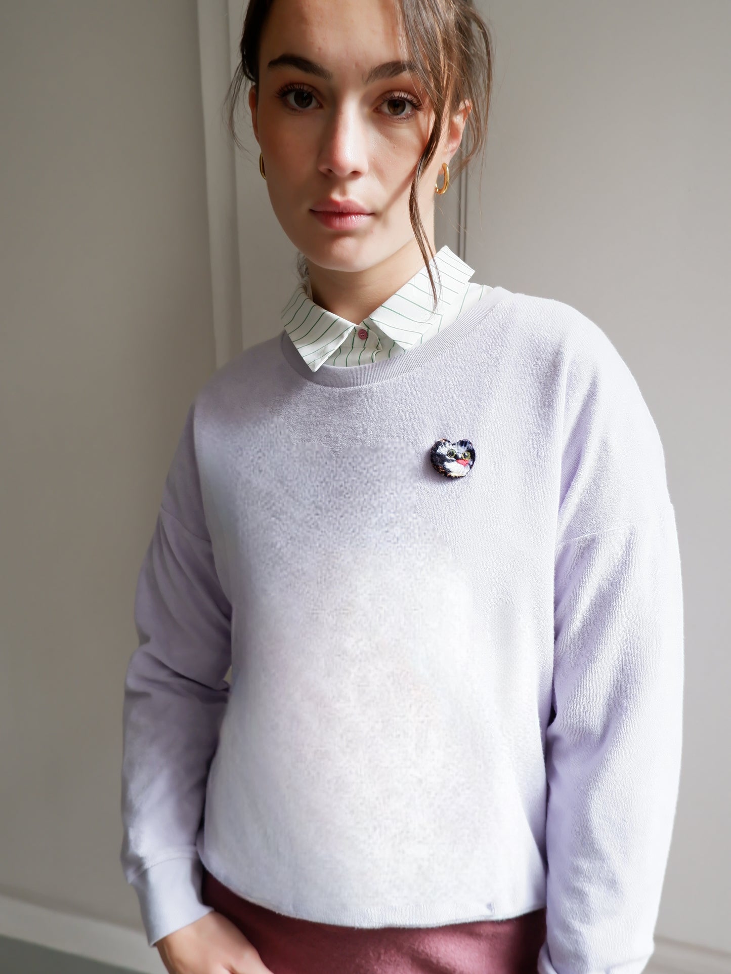 CAT PURPLE SWEAT-SHIRT