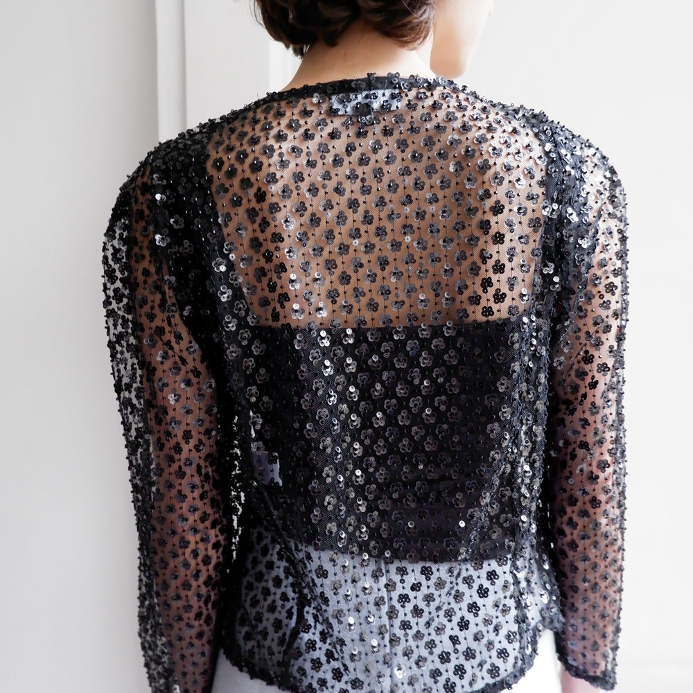 
                      
                        Veste Agathe noire à paillettes
                      
                    