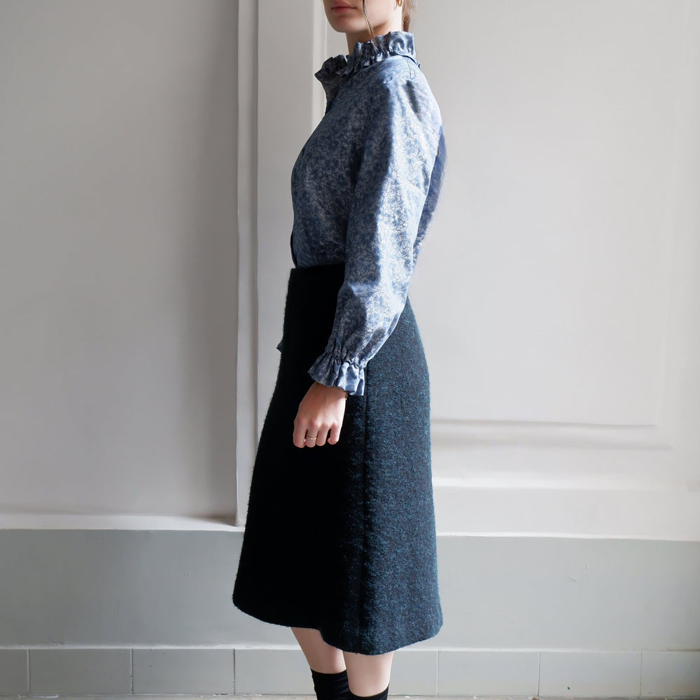 
                      
                        ISABELLA BLUE JACQUARD BLOUSE
                      
                    