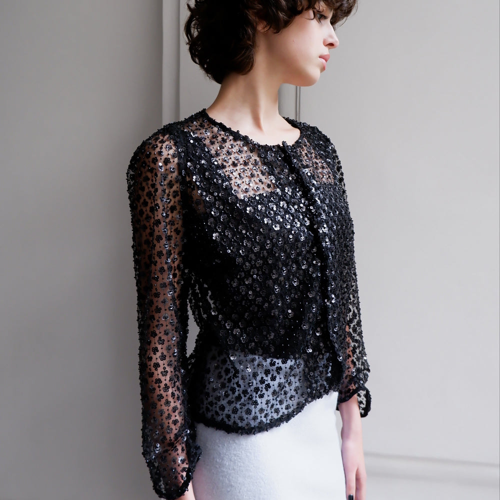 
                      
                        Veste Agathe noire à paillettes
                      
                    