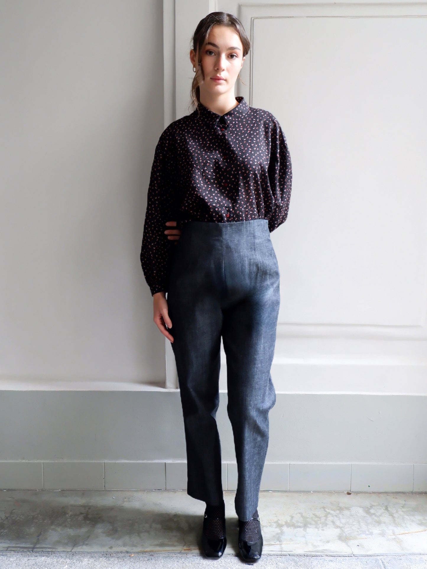 CHLOE DARK DENIM PANTS