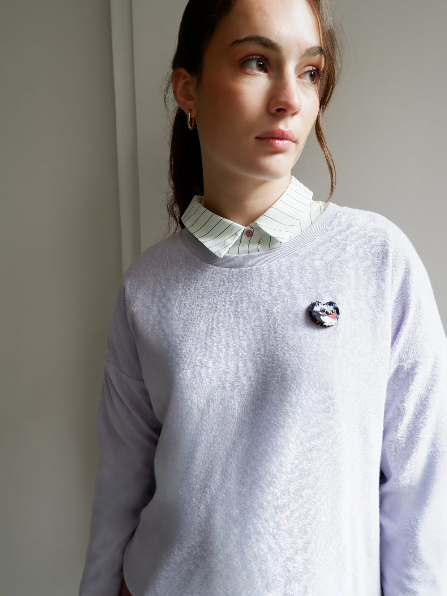 CAT PURPLE SWEAT-SHIRT