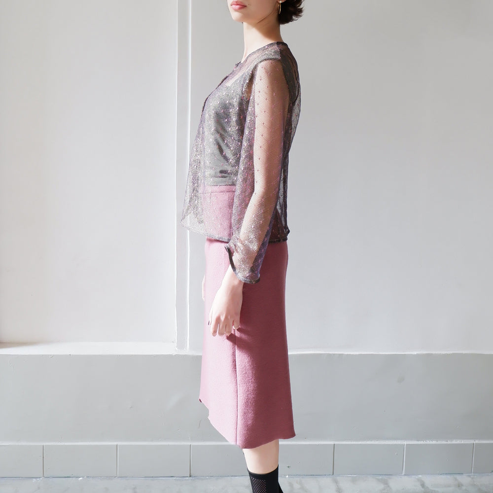 
                      
                        AGATHE GOLDEN PINK LACE JACKET
                      
                    