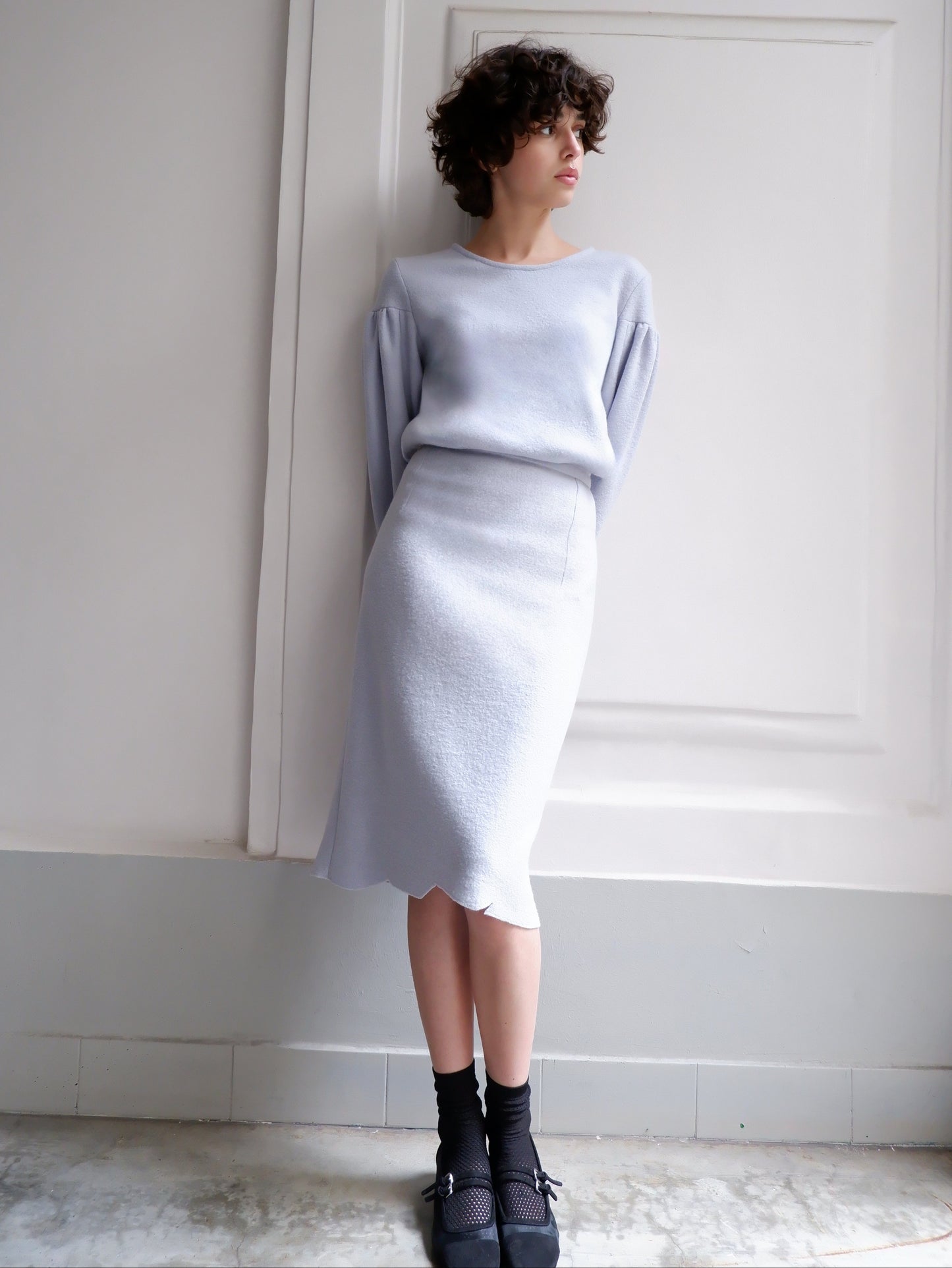 JUPE BLEU CIEL LOUISE