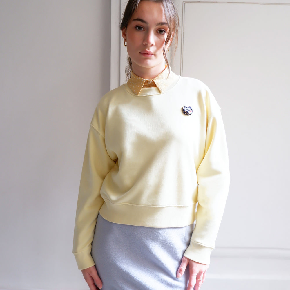 
                      
                        SWEAT-SHIRT CHAT JAUNE
                      
                    