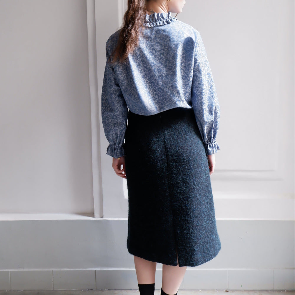
                      
                        ISABELLA BLUE JACQUARD BLOUSE
                      
                    