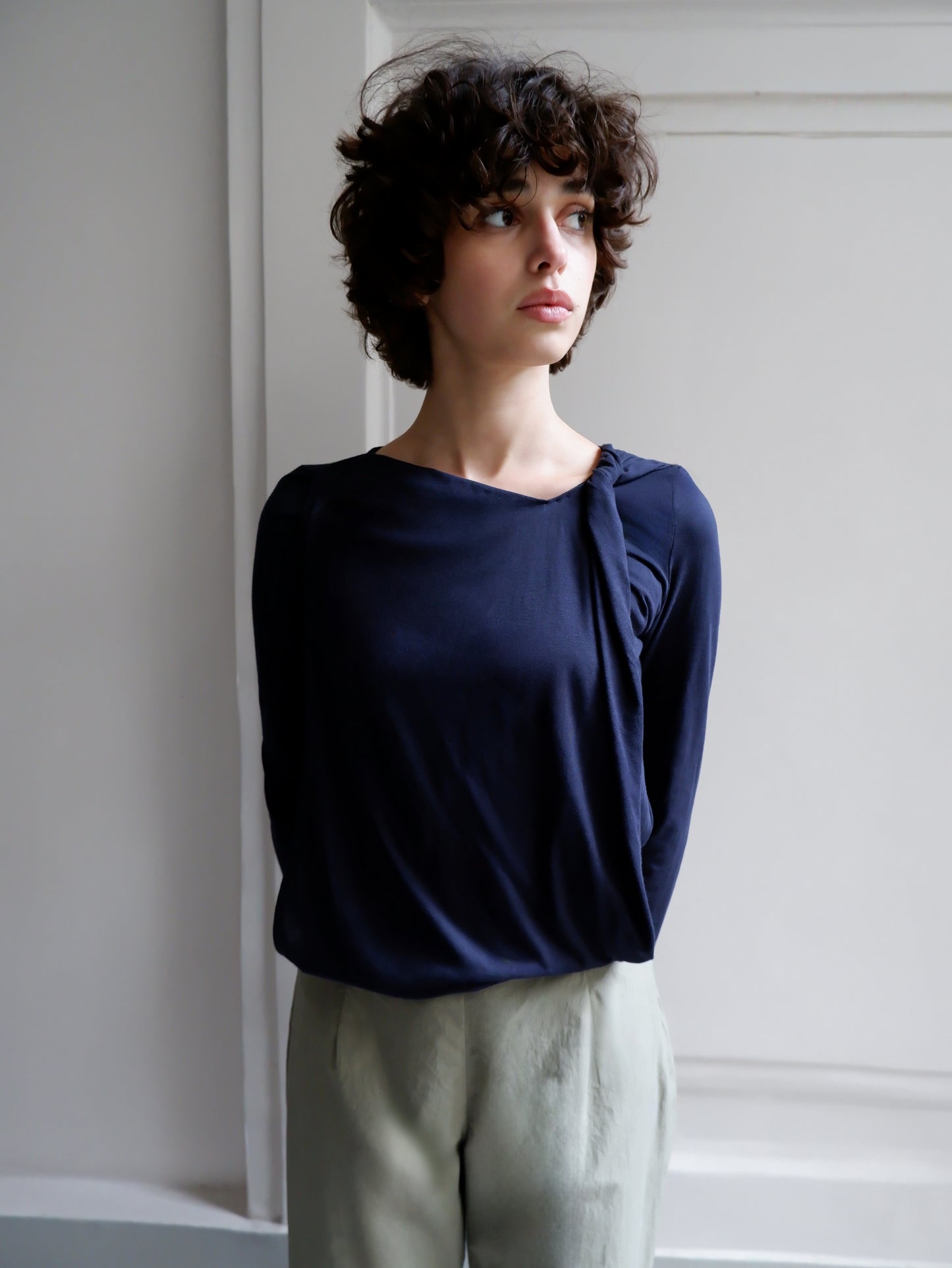 CATHERINE TOP JERSEY GRIS 