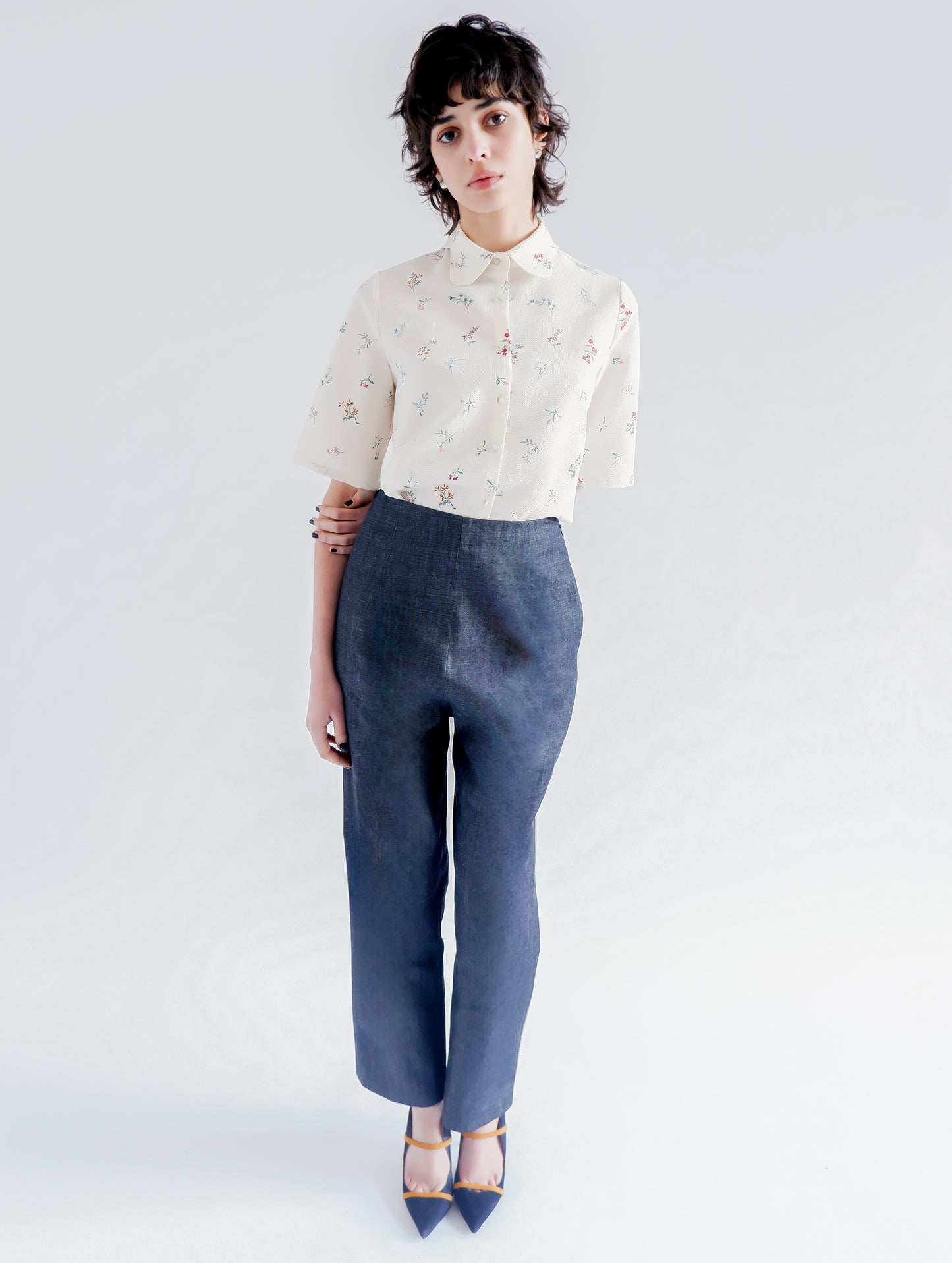 CHLOE DARK BLUE DENIM PANTS