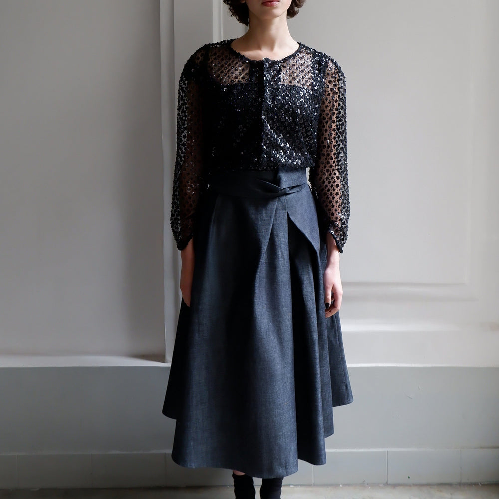 Veste Agathe noire à paillettes