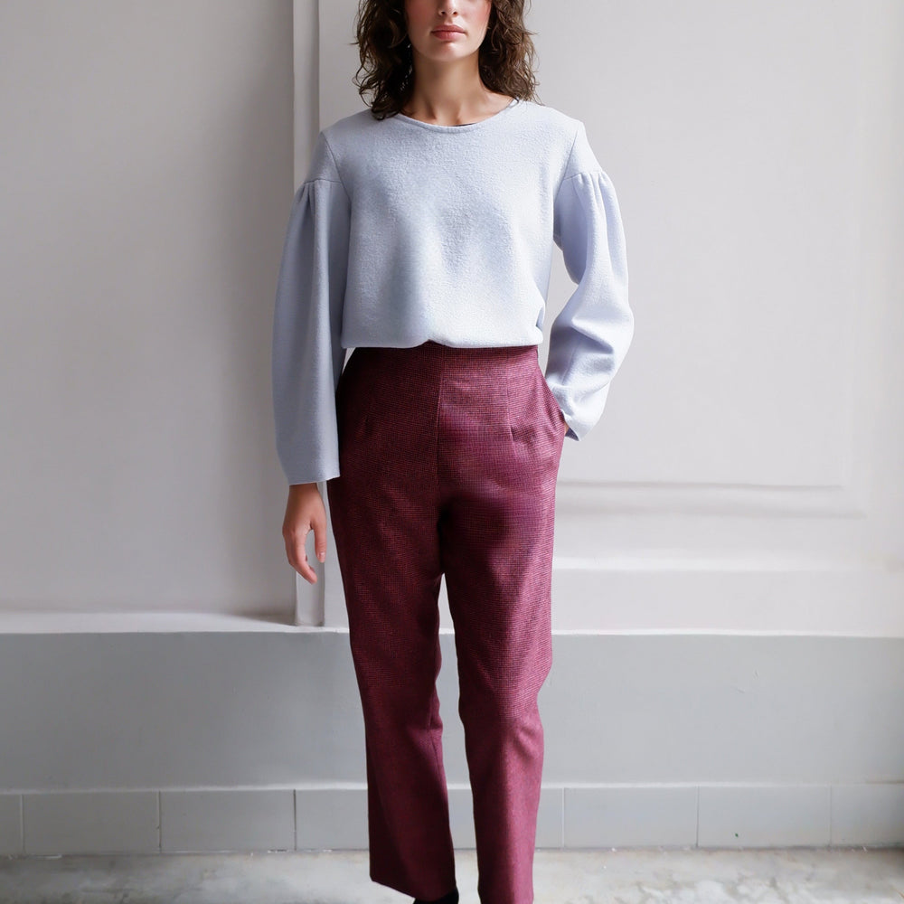 CHLOÉ RED CKECK PANTS