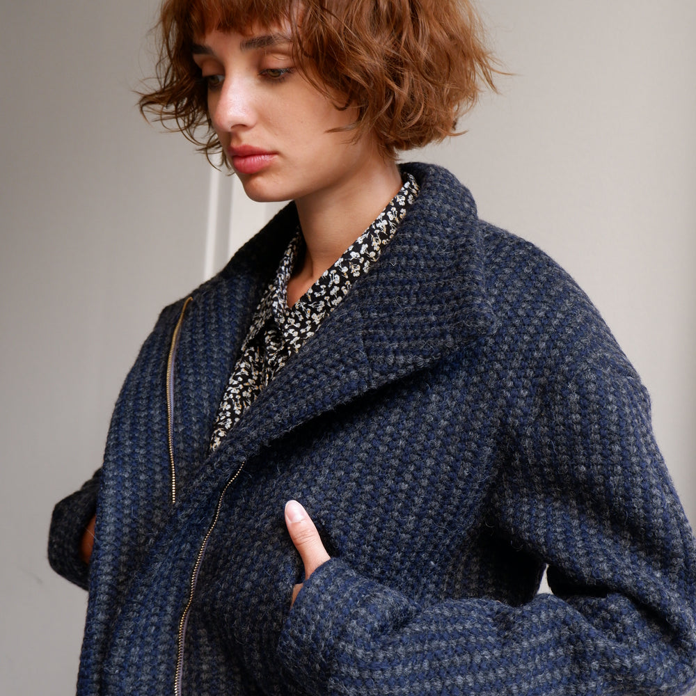 
                      
                        VICTOIRE NAVY WOOL JACKET
                      
                    