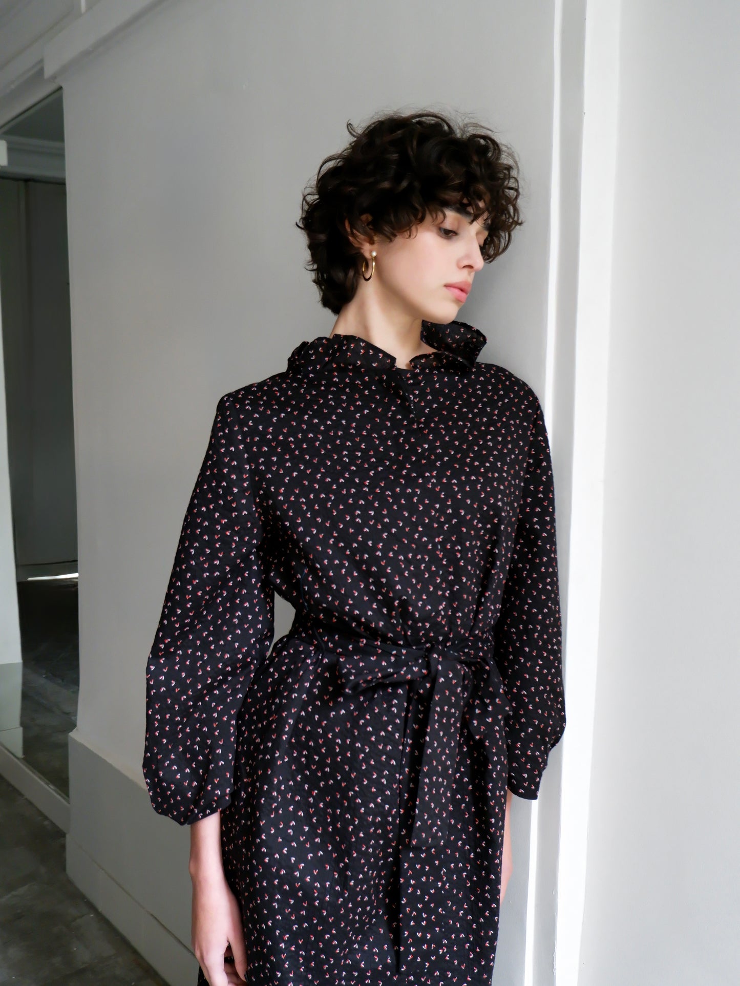 ODETTE RED HEART PRINT DRESS