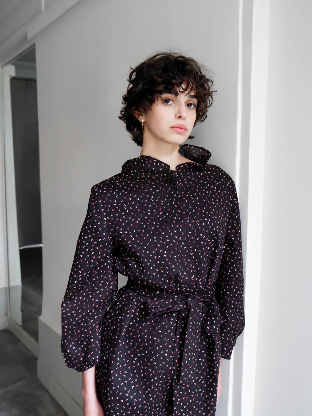 ROBE ODETTE À IMPRIMÉ CŒUR ROUGE