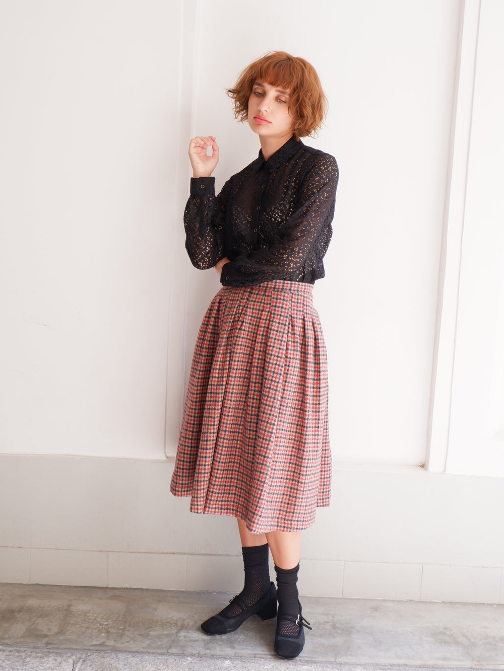 ALBA CHECKERED SKIRT