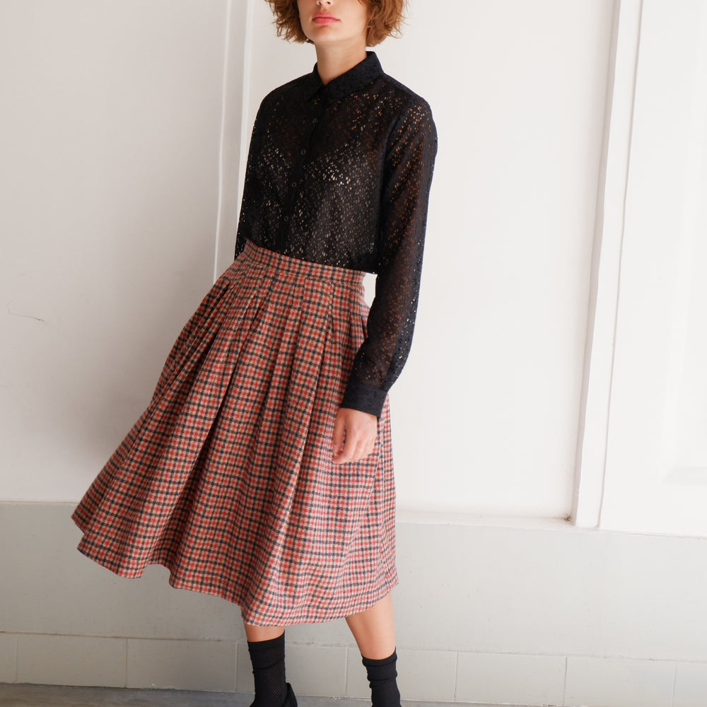 
                      
                        ALBA CHECKERED SKIRT
                      
                    