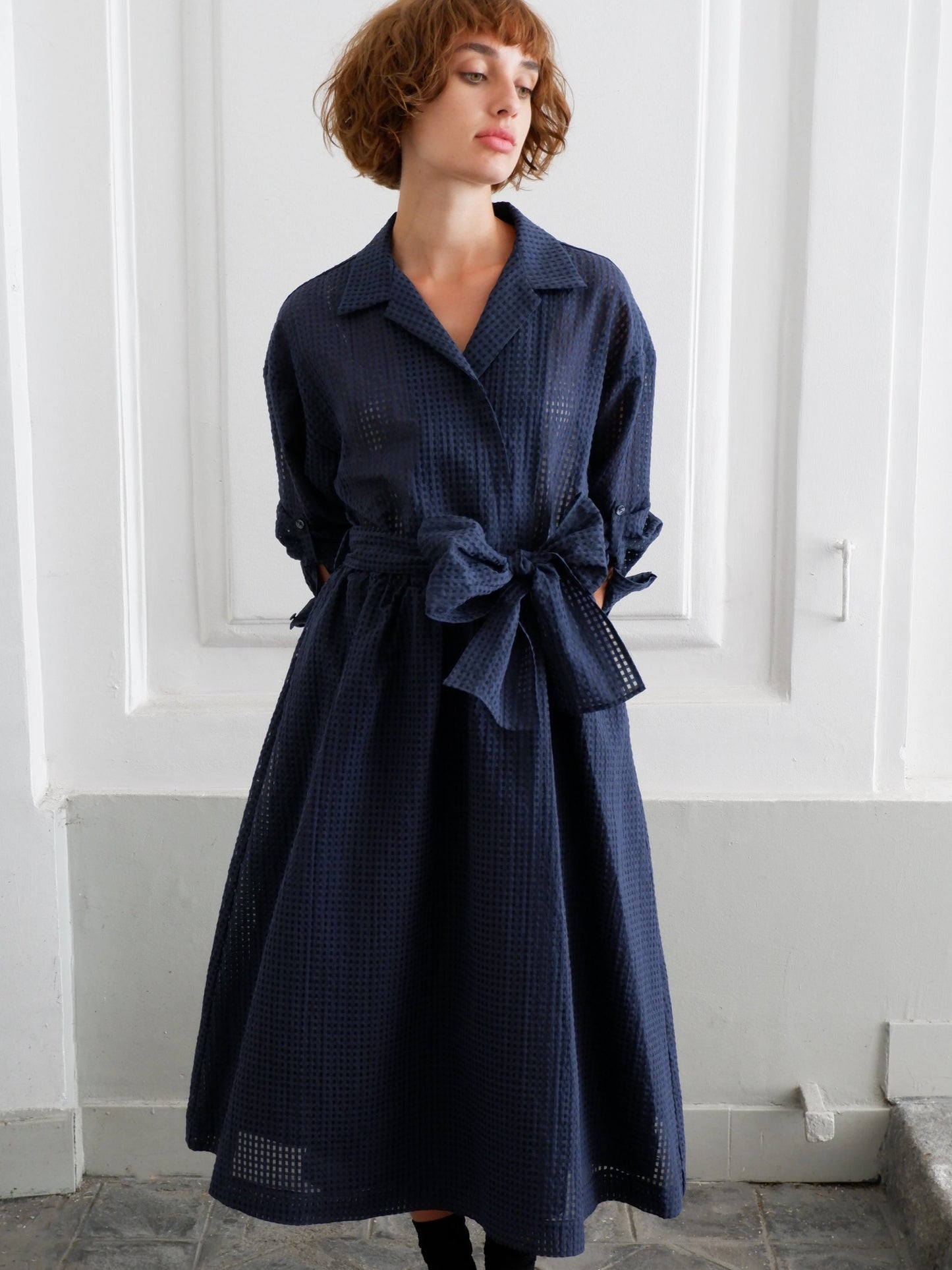 ROBE ADELE BLEU MARINE