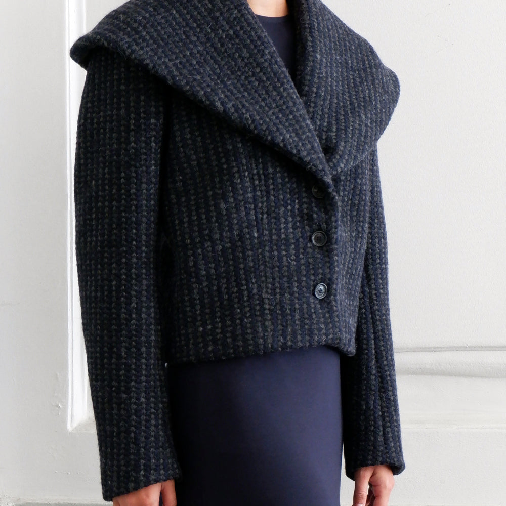 
                      
                        SOLENE NAVY WOOL JACKET
                      
                    