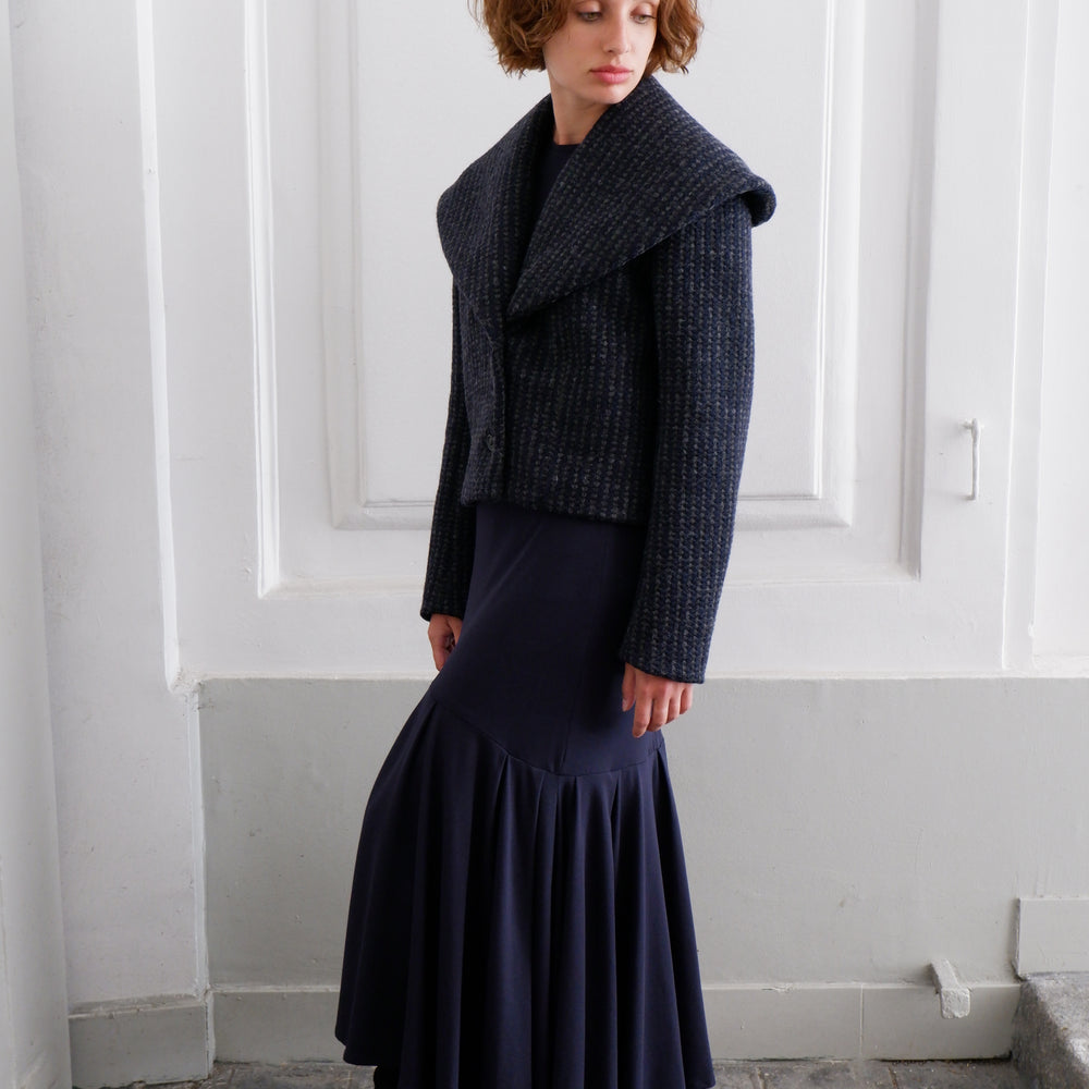 
                      
                        SOLENE NAVY WOOL JACKET
                      
                    