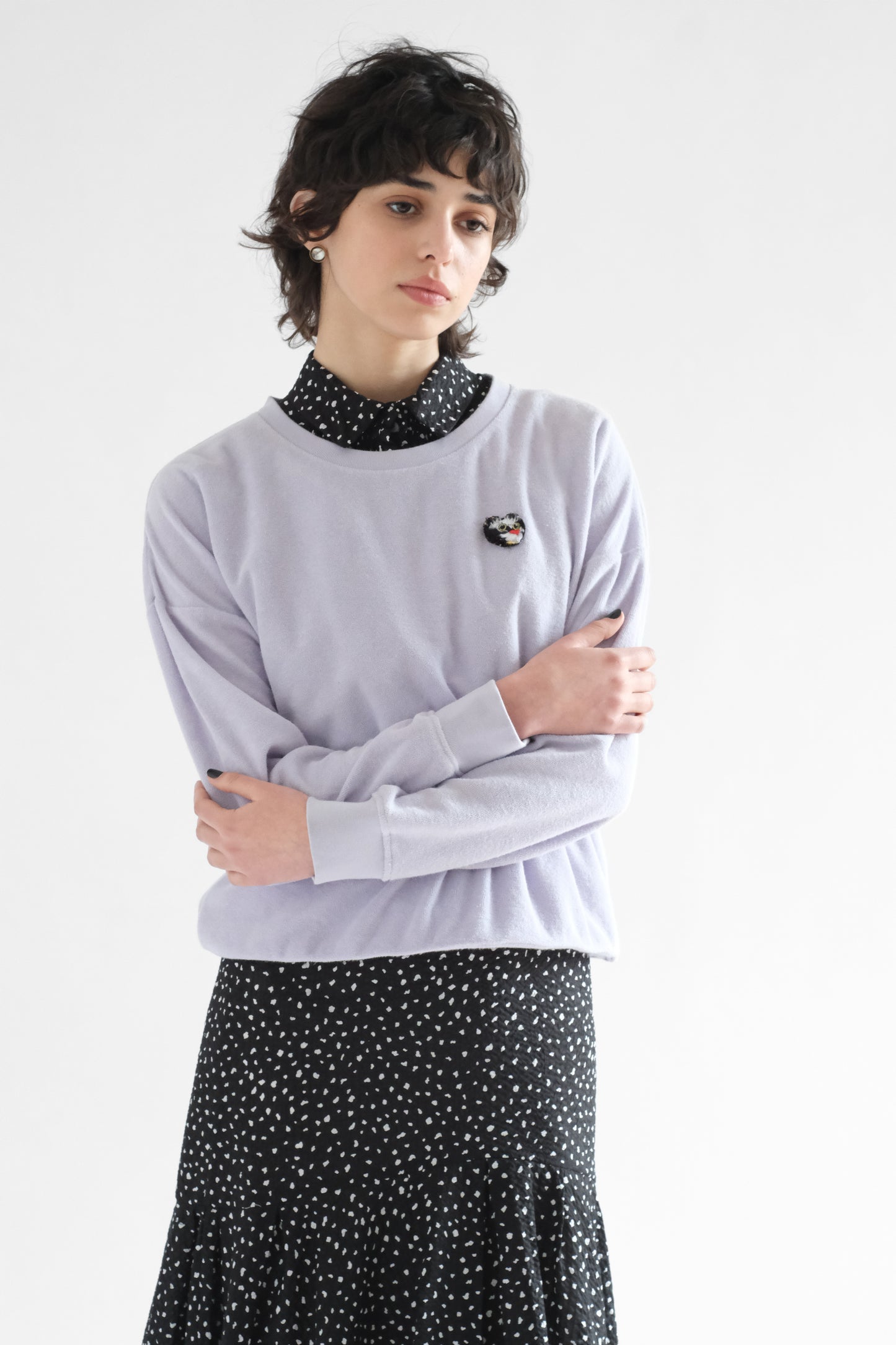 SWEAT-SHIRT VIOLET CHAT
