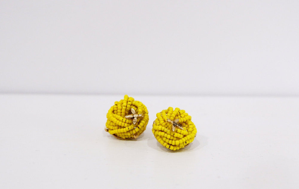 YELLOW BEE EARINGS