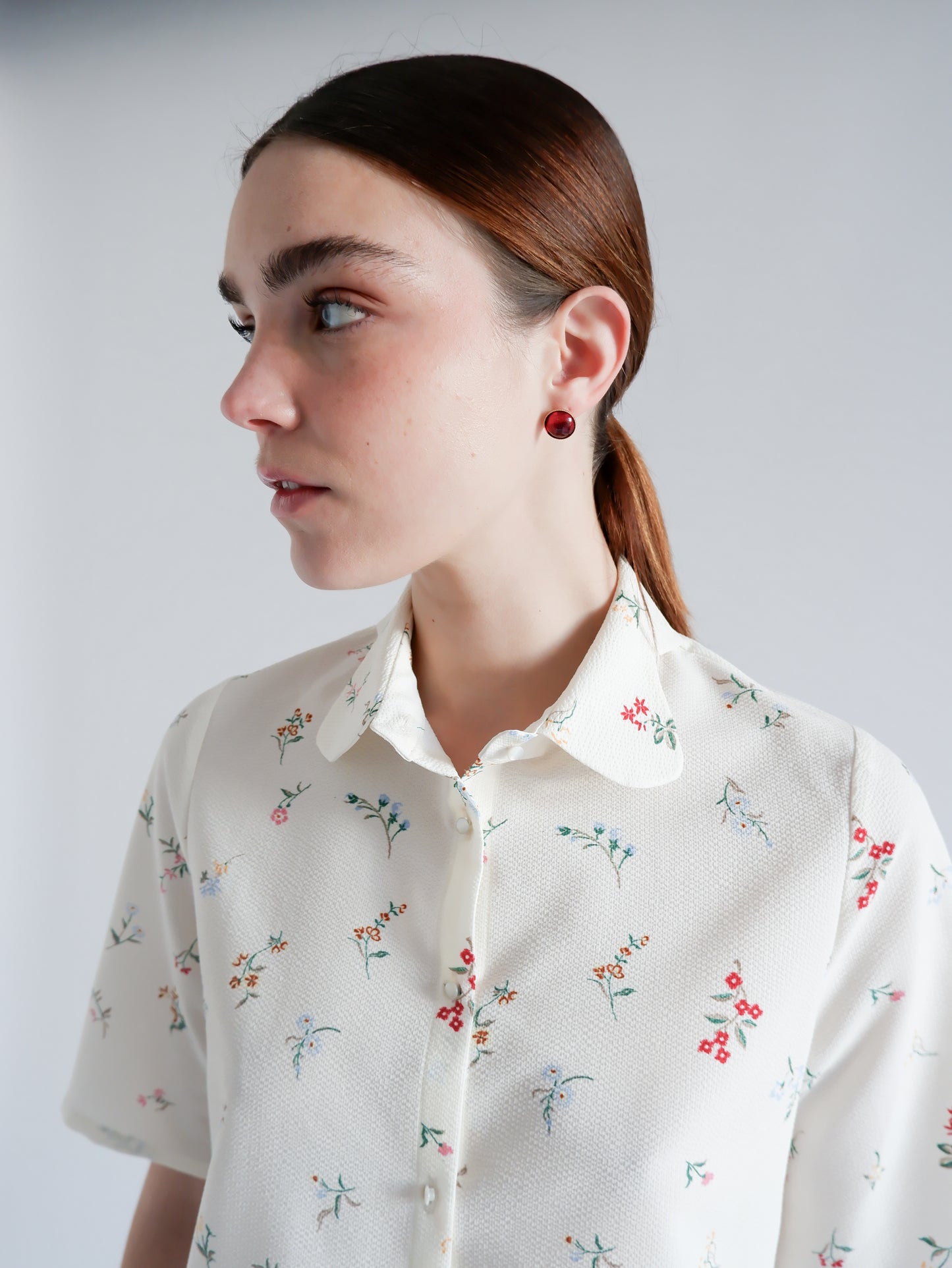 CHEMISE CLARISSE BLANCHE À FLEURS