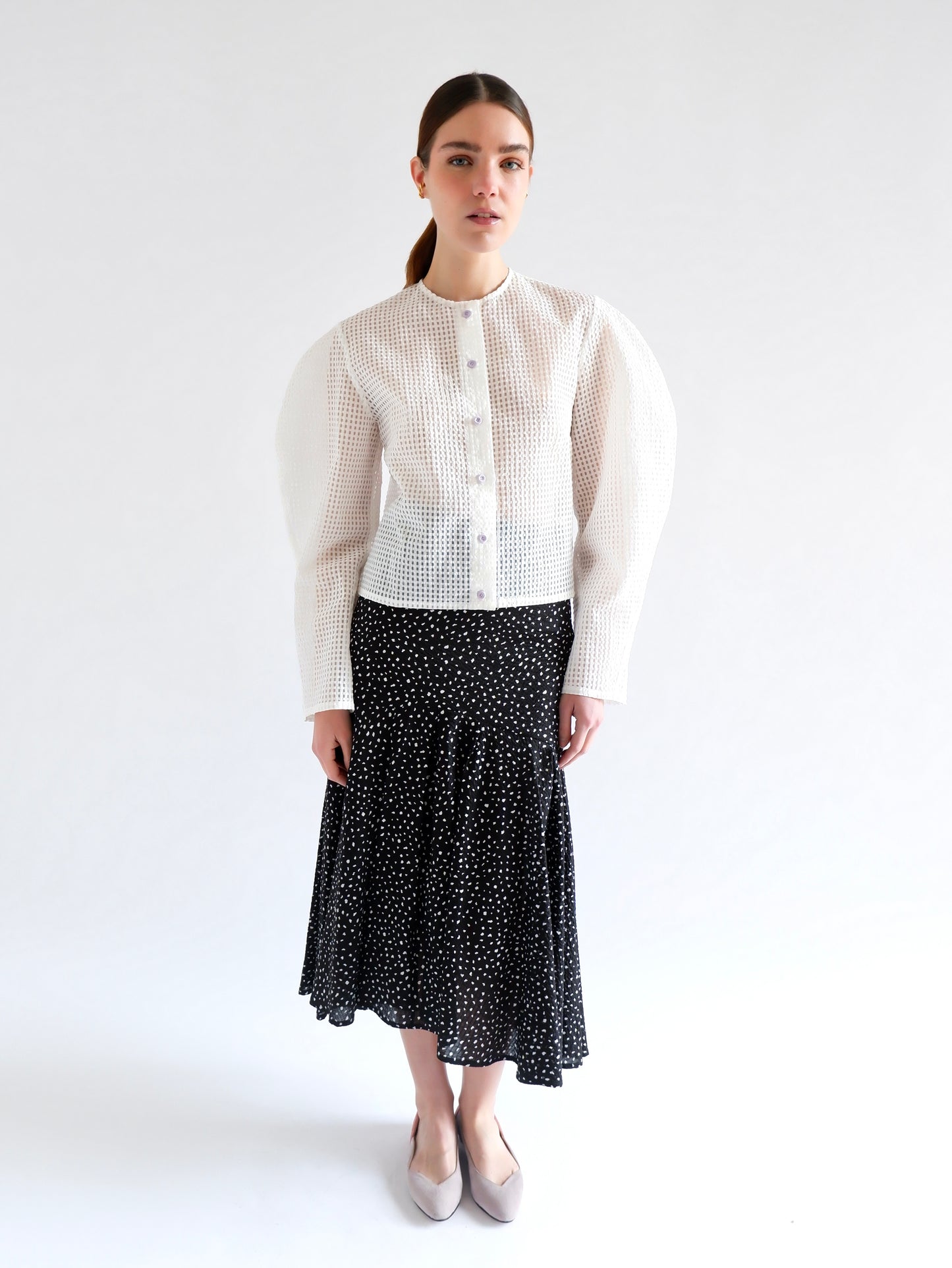 DIANE WHITE CHECK JACKET