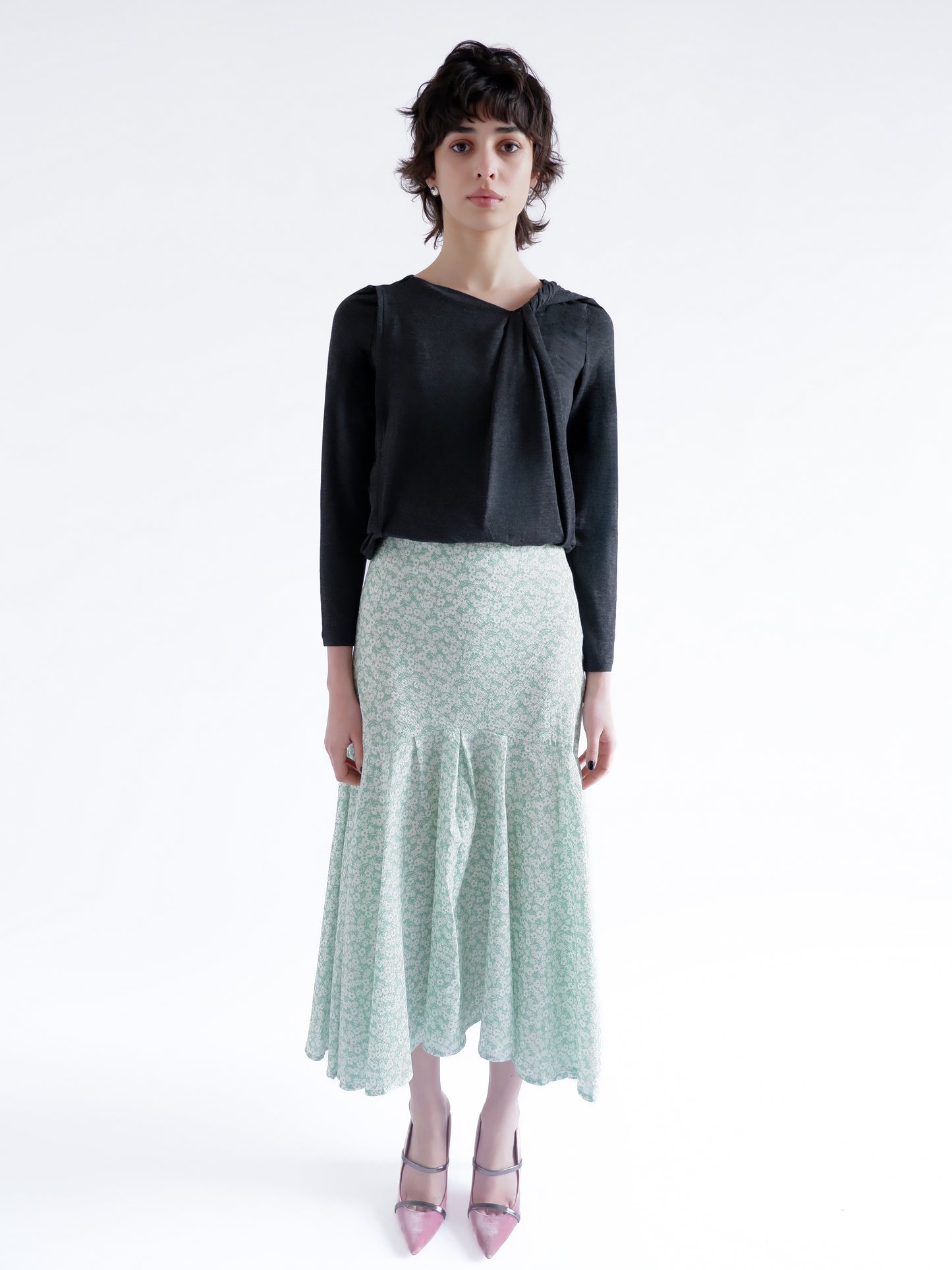 CATHERINE GREY JERSEY TOP