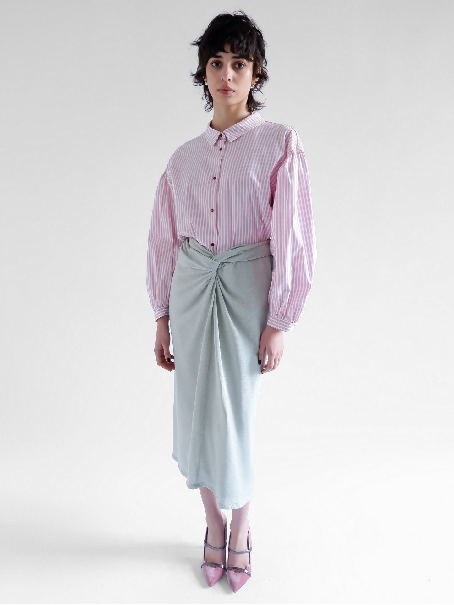 EDITH PINK STRIPES BLOUSE