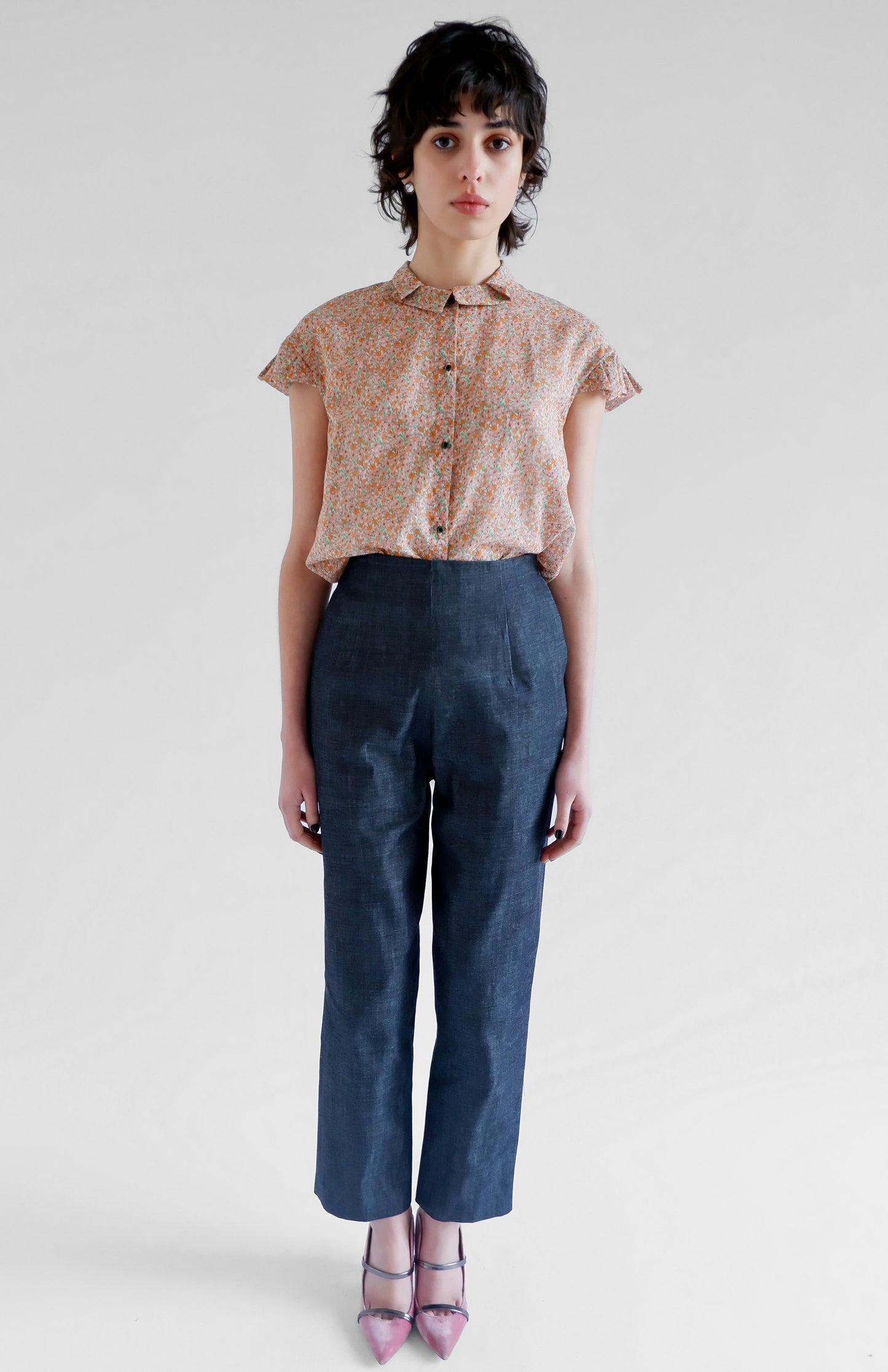 LILY FLOWER PRINT TOP