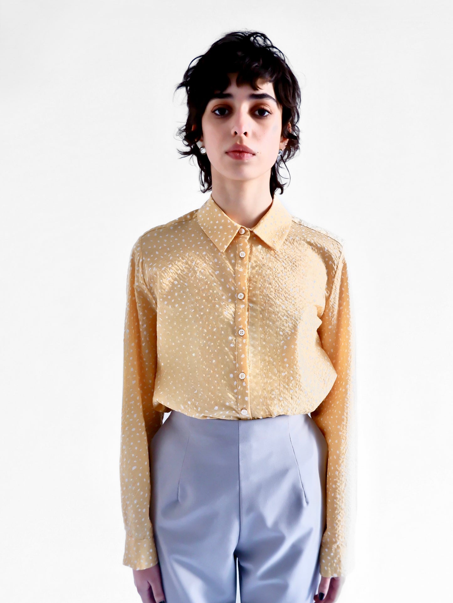 LÉA YELLOW PRINT SHIRT