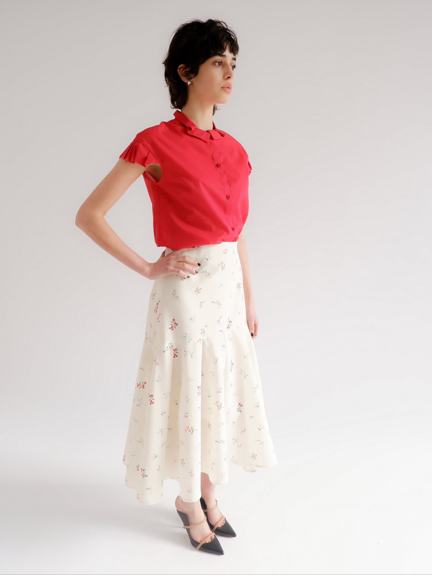 AUBE JUPE FLEUR BLANCHE