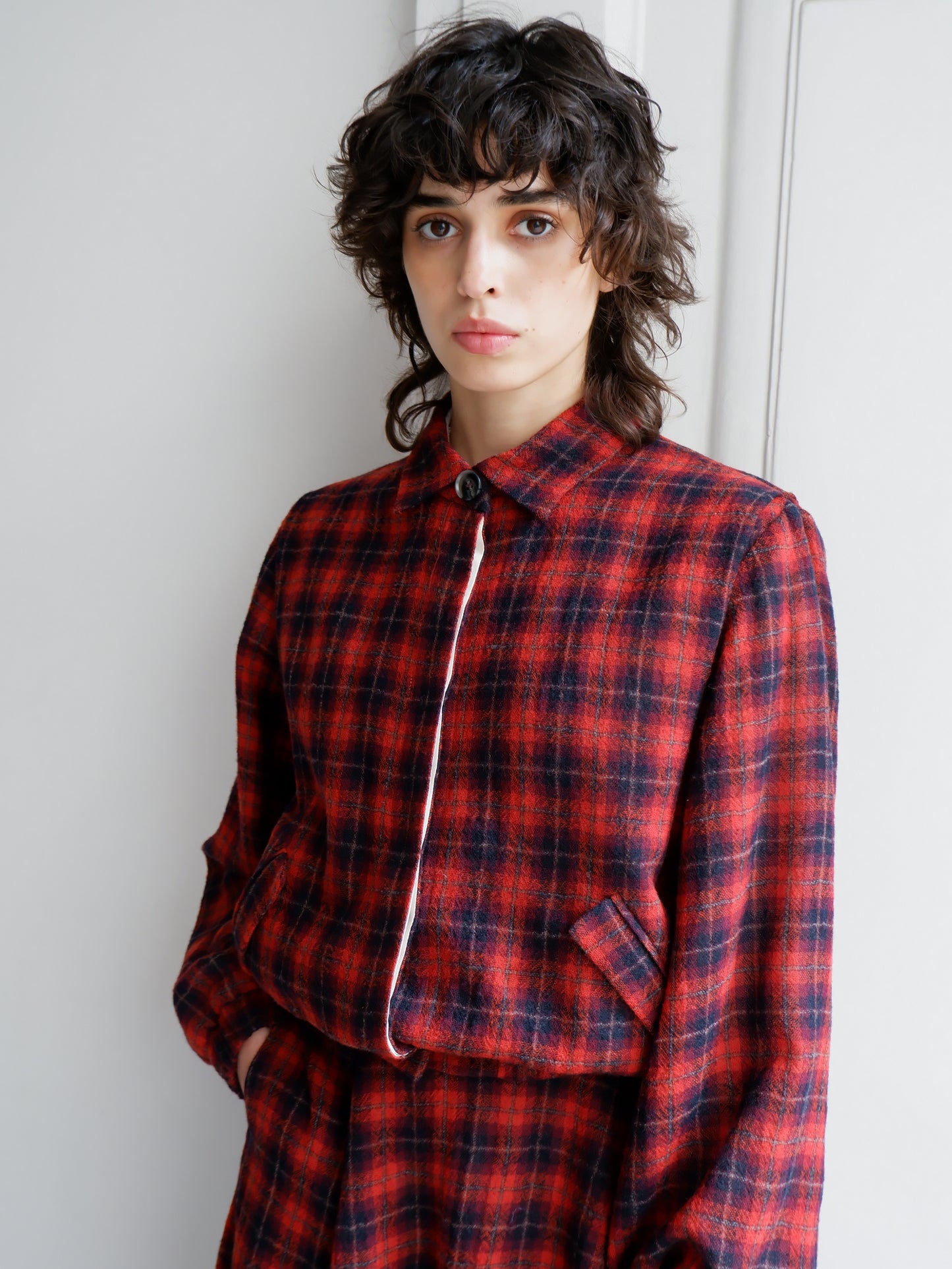 VESTE ALEX EN LAINE À CARREAUX