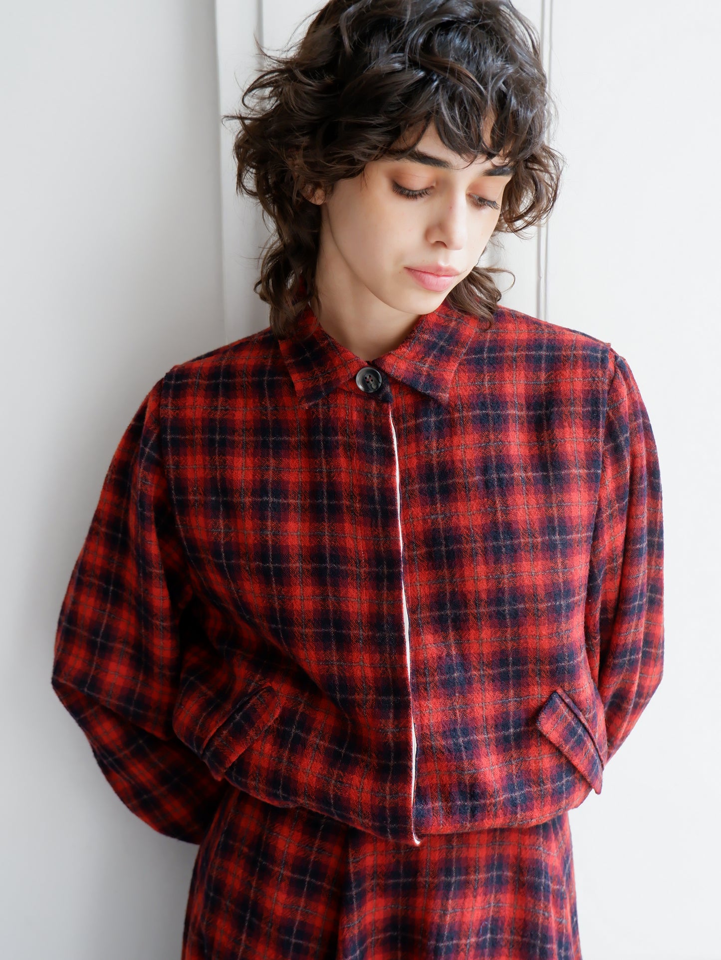 VESTE ALEX EN LAINE À CARREAUX