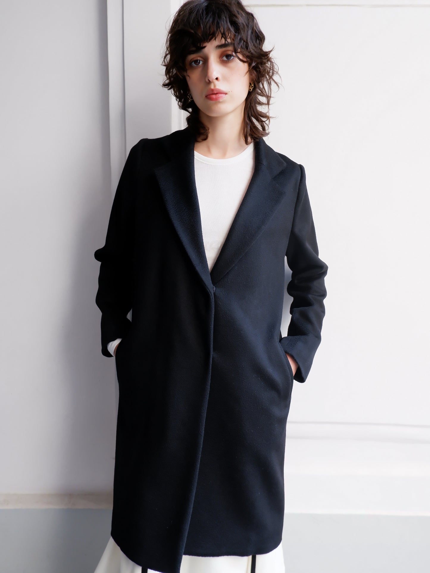 MANTEAU SYLVIE EN CACHEMIRE NOIR